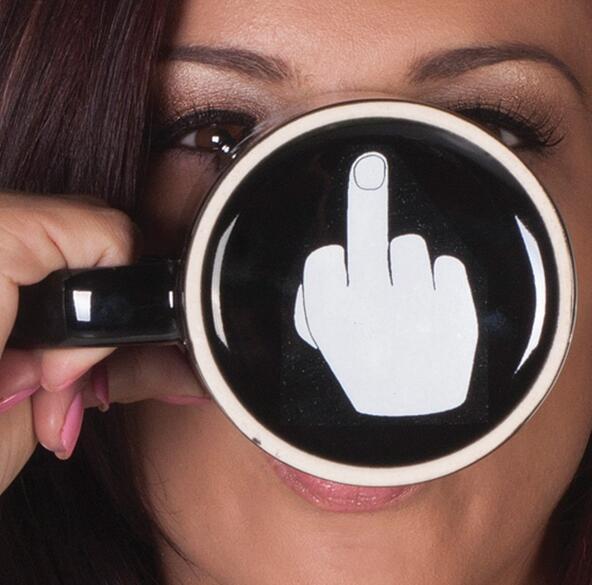 Funny Coffee Mugs Middle Finger