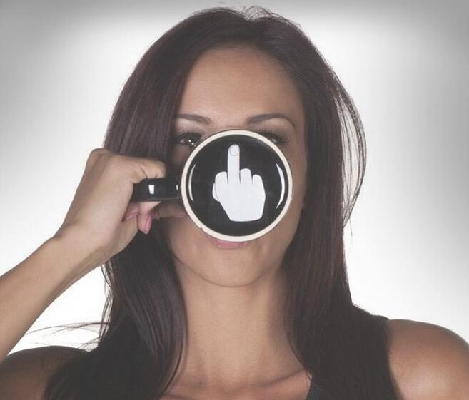 Funny Coffee Mugs Middle Finger