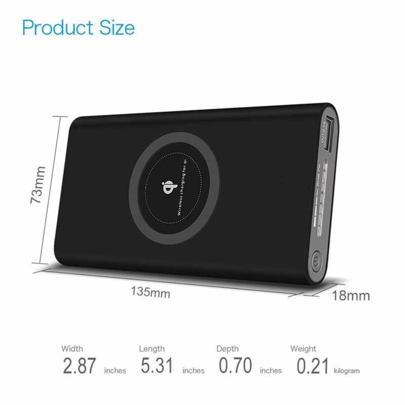 Power Bank Charger Wireless - PowerWi® Size