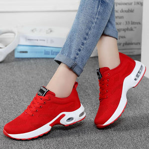 Women Air Cushion Running Shoes Girl Red 