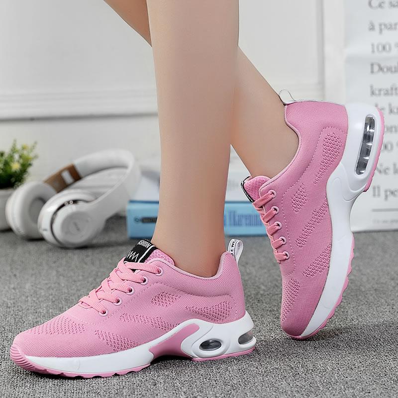 Women Air Cushion Running Shoes Girl Pink