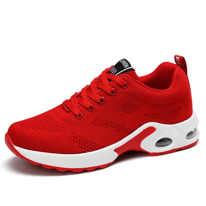 Women Air Cushion Running Shoes Red