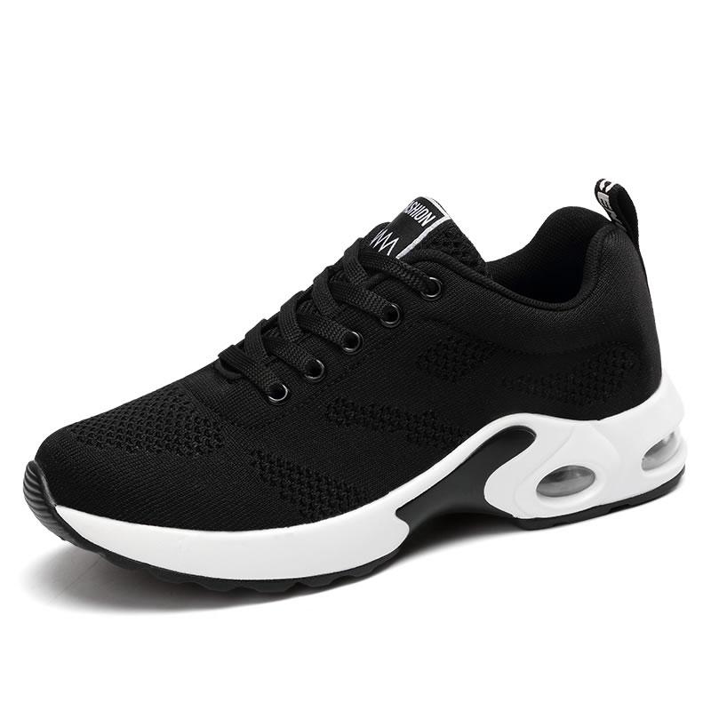 Women Air Cushion Running Shoes Black