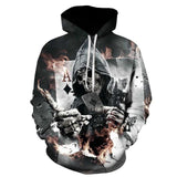 Apparel - 3D Skull Poker Hoodies