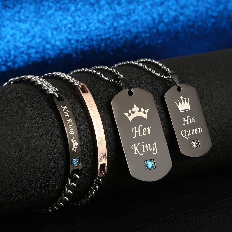 Fashion - Romantic King And Queen Necklaces