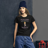 Princesses Are Born In March Girls' T-Shirt