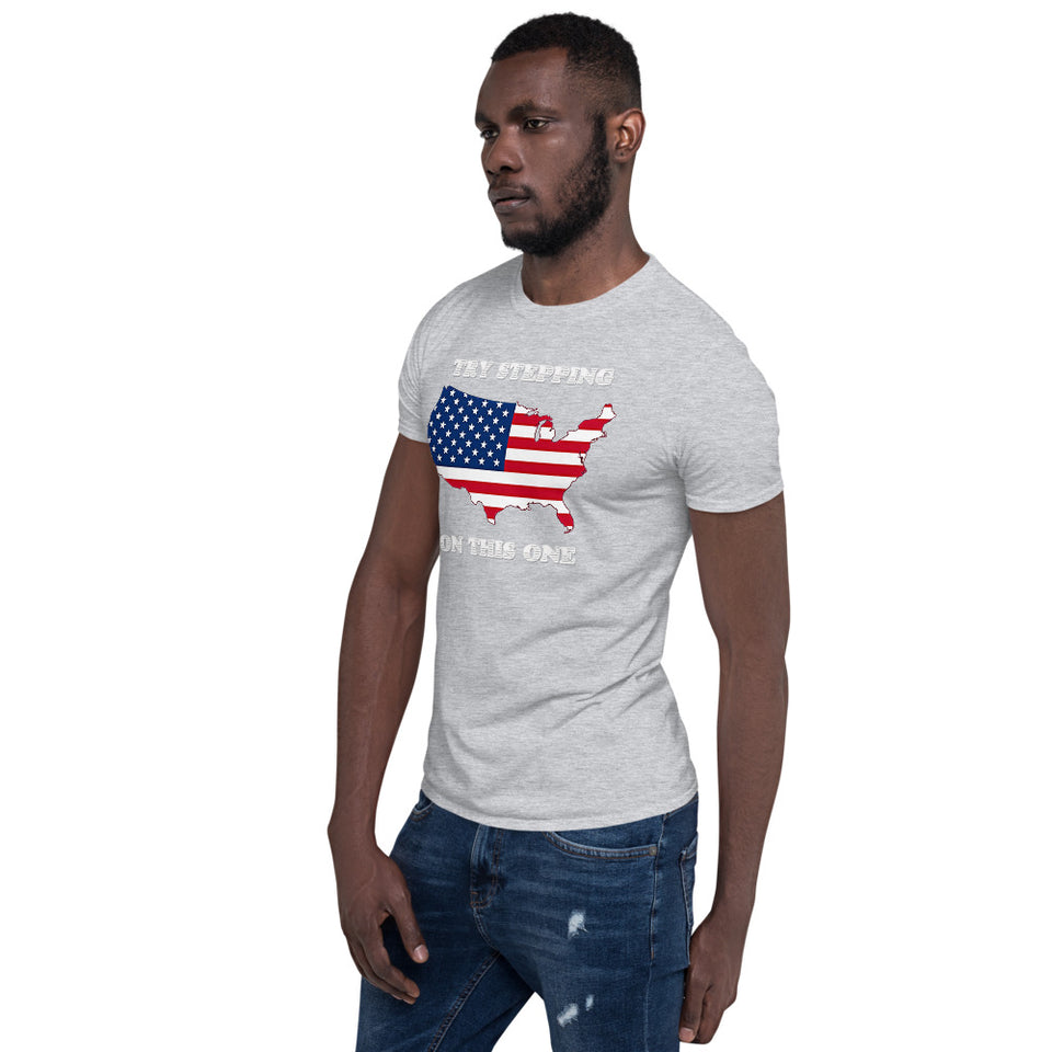 Try Stepping On This One USA Flag T-Shirt