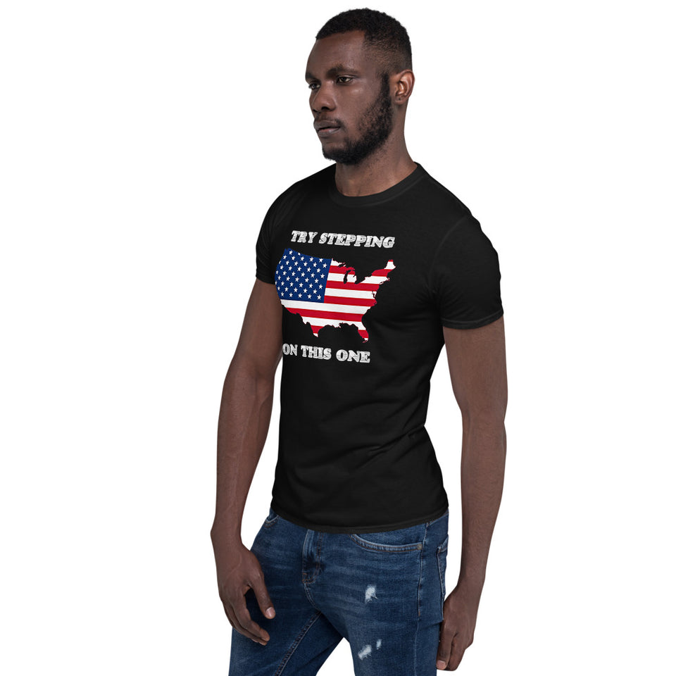 Try Stepping On This One USA Flag T-Shirt