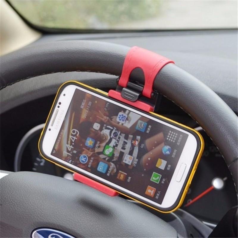 Phone Accessories - Phone Car Holder To Be Attached To The Steering Wheel