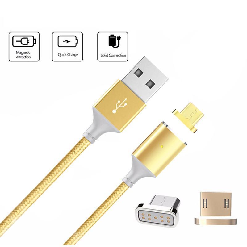 Technology - Micro Usb Magnetic Cable, Nylon Braided Fast Charge USB For Android